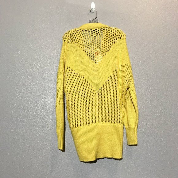 NWOT Wildfox Backyard Yellow Button Down Sweater - Picture 2 of 9